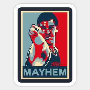 Bill Laimbeer Mayhem Obama Hope Large Print Sticker